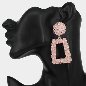 RoseGold Geometric Trapezoid Fashion Cute Earrings